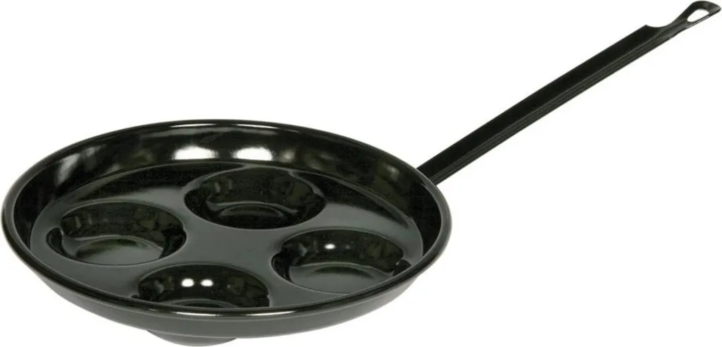 RIESS 0294-022 Egg pan Ø 26 cm, enamel, black / Fried egg pan