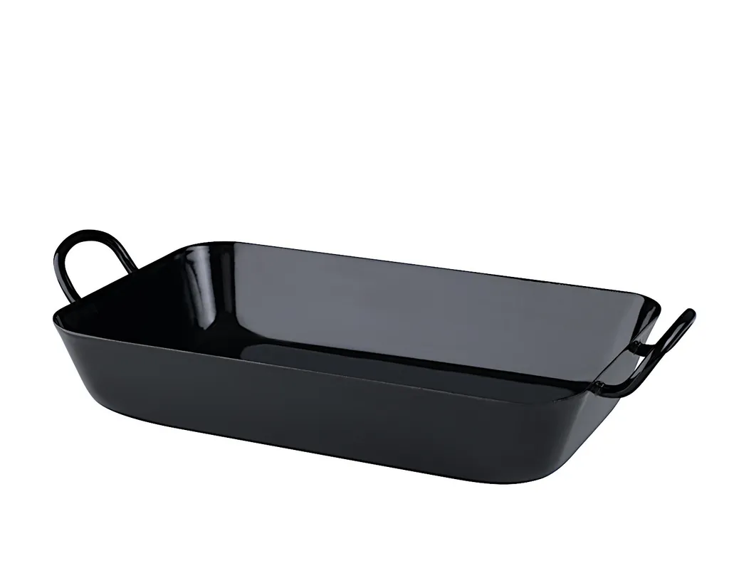 RIESS 0452-022 Grandma's Frying Pan 33/20, Classic, Black Enamel, Black / Frying Pan