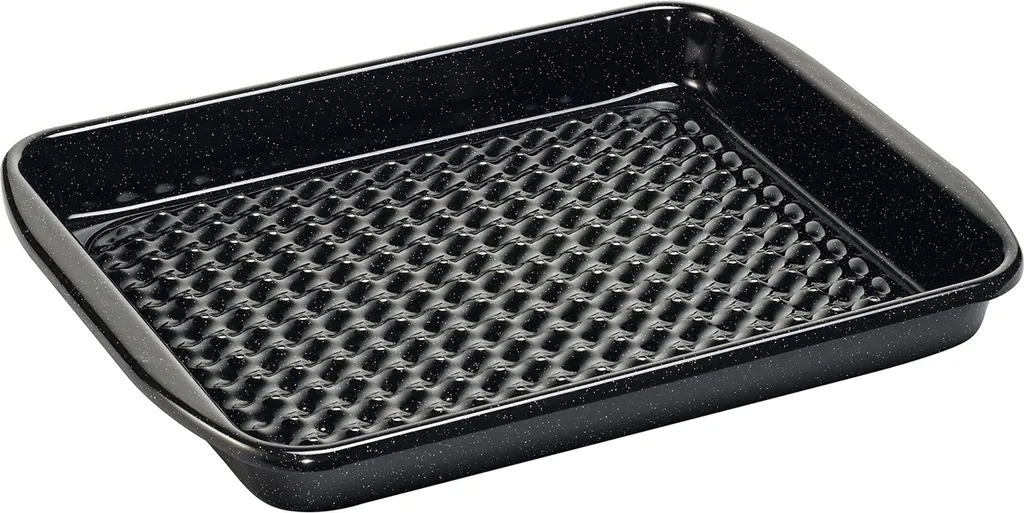 Riess Classic square grill mug 32/42cm enamel black