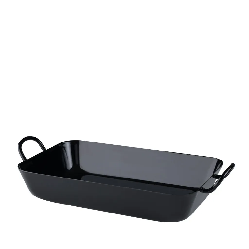 Riess Grandma's Frying Pan 29/18cm with 2 Handles, Frying/Baking, Black Enamel