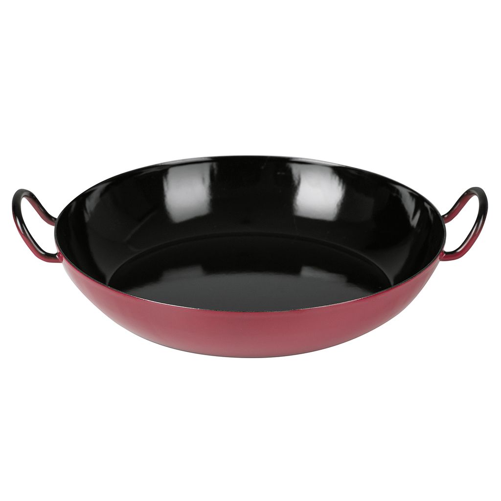 RIESS Gourmet frying pan Ø26cm, enamel, red