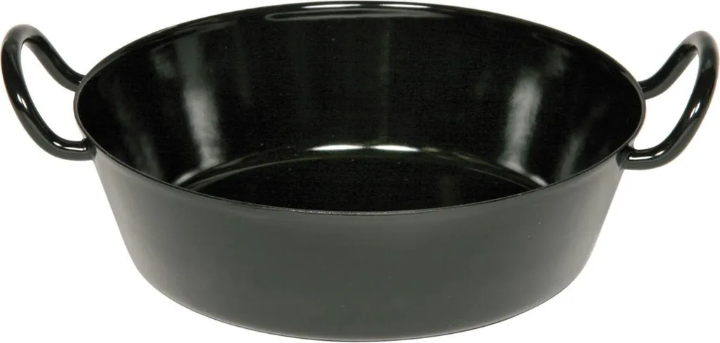 Riess Schnitzel Pan Ø20cm with two handles Enamel Induction Black