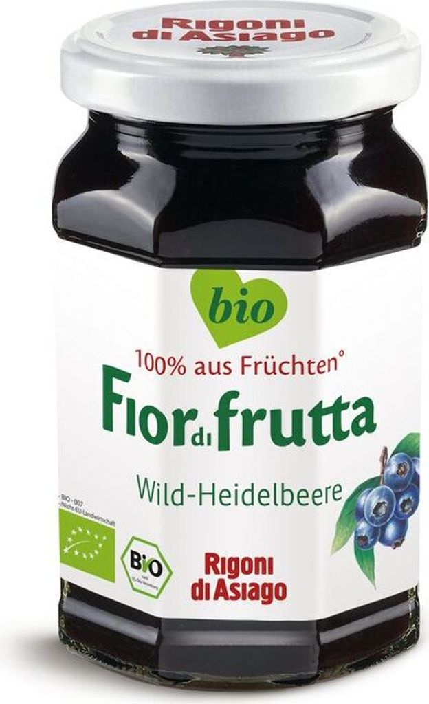 Rigoni di Asiago Fiordifrutta Wild Blueberry Spread -- 250g x 6 - 6-pack VPE