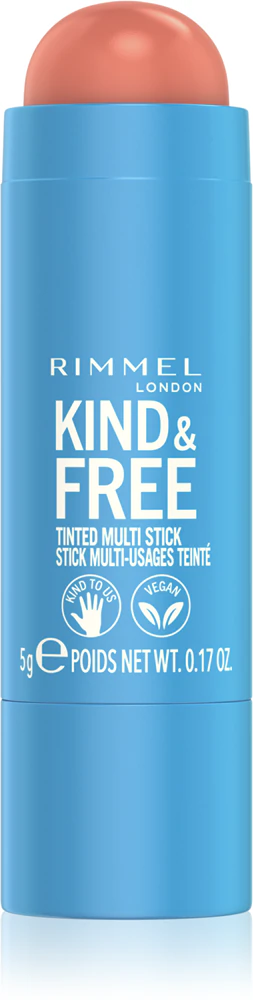 Rimmel Kind & Free multifunctional make-up for eyes, lips and face Farbton 002 Peachy Cheeks 5 g