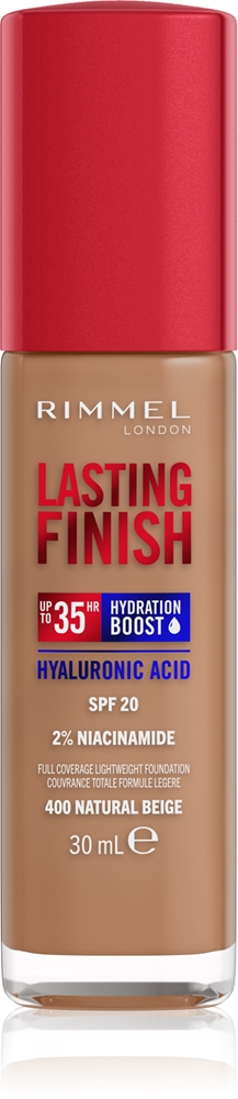 Rimmel Lasting Finish 35H Hydration Boost Hydrating Make Up SPF 20 Farbton 400 Natural Beige 30 ml