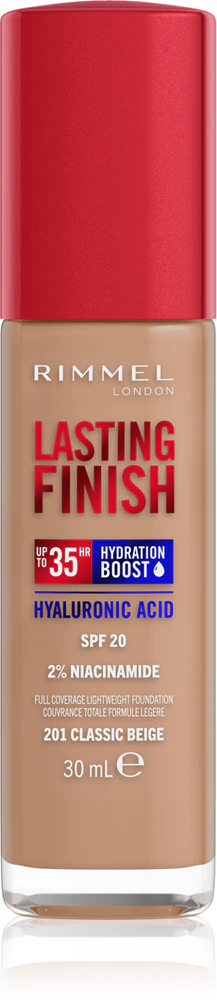 Rimmel Lasting Finish 35H Hydration Boost Hydrating Make Up SPF 20 Farbton 201 Classic Beige 30 ml