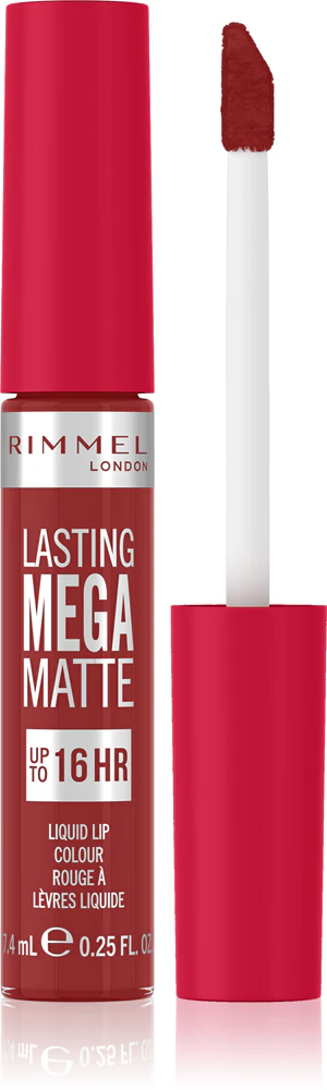 Rimmel Lasting Mega Matte Lightweight Matte Liquid Lipstick 16 Hours Farbton Fire Starter 7,4 ml