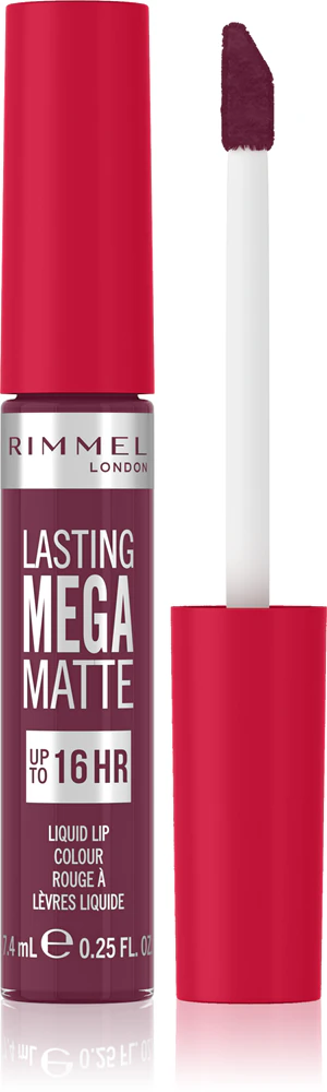 Rimmel Lasting Mega Matte Lightweight Matte Liquid Lipstick 16 Hours Farbton Rock Me Purple 7,4 ml