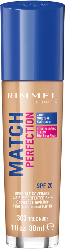 Rimmel Match Perfection Liquid Make-Up SPF 20 Farbton 303 True Nude 30 ml