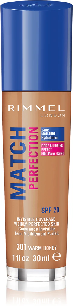 Rimmel Match Perfection Liquid Make-Up SPF 20 Farbton 301 Warm Honey 30 ml
