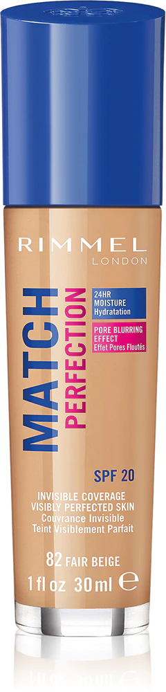 Rimmel Match Perfection Liquid Make-Up SPF 20 Farbton 082 Fair Beige 30 ml