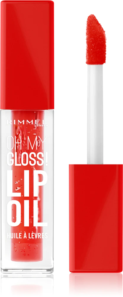 Rimmel Oh My Gloss! Lip Oil Lip oil with moisturizing effect Farbton 004 Vivid Red 4,5 ml