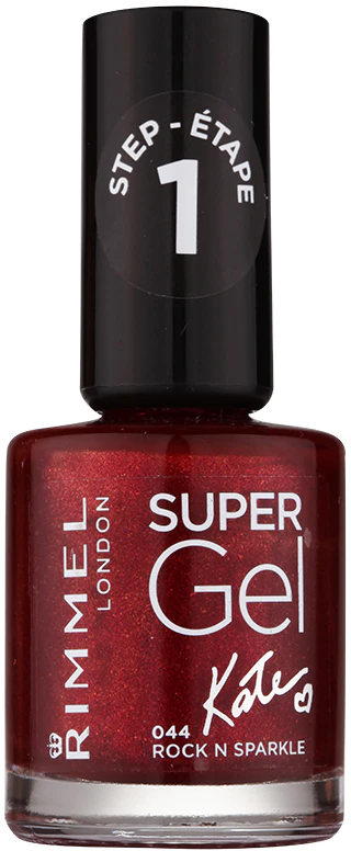Rimmel Super Gel By Kate gel polish for fingernails - no UV/LED lamp required Farbton 044 Rock n Sparkle 12 ml