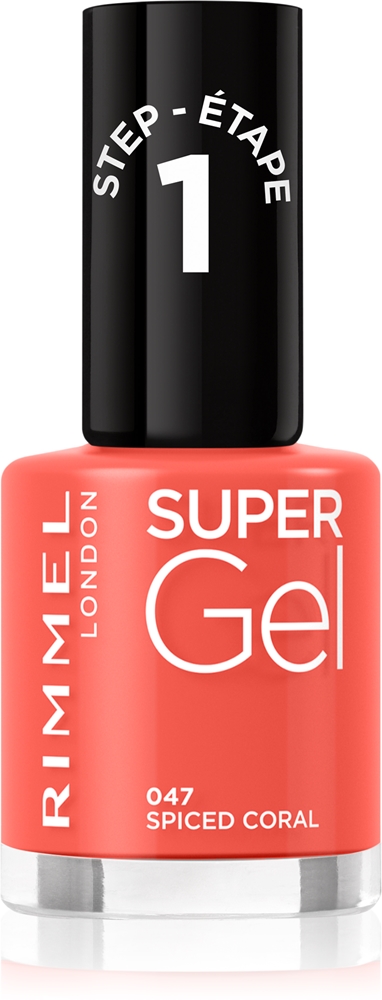 Rimmel Super Gel gel polish for fingernails - no UV/LED lamp required Farbton 047 Spiced Coral 12 ml