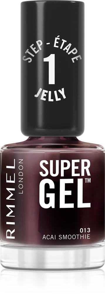 Rimmel Super Gel Gel Polish for Fingernails - no UV/LED lamp required Farbton 013 Acai Smoothie 12 ml