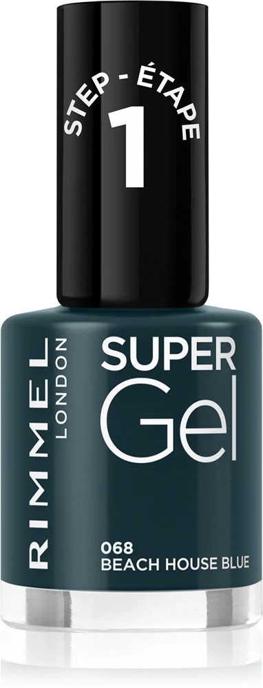 Rimmel Super Gel gel polish for fingernails - no UV/LED lamp required Farbton 068 Beach House Blue 12 ml