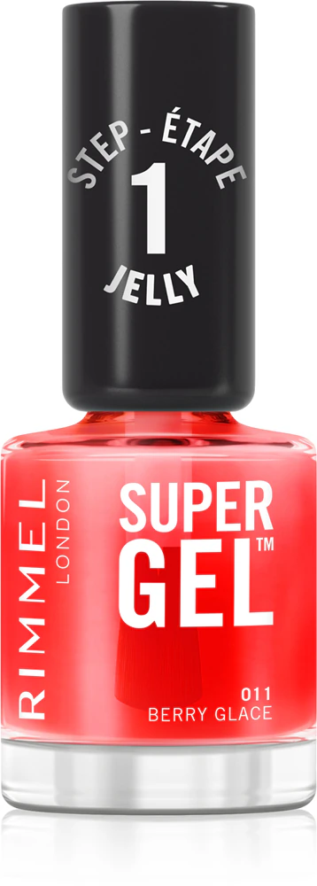 Rimmel Super Gel Gel Polish for Fingernails - no UV/LED lamp required Farbton 011 Berry Glace 12 ml