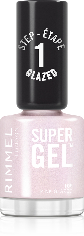 Rimmel Super Gel gel polish for fingernails - no UV/LED lamp required Farbton 105 Pink Glazed 12 ml