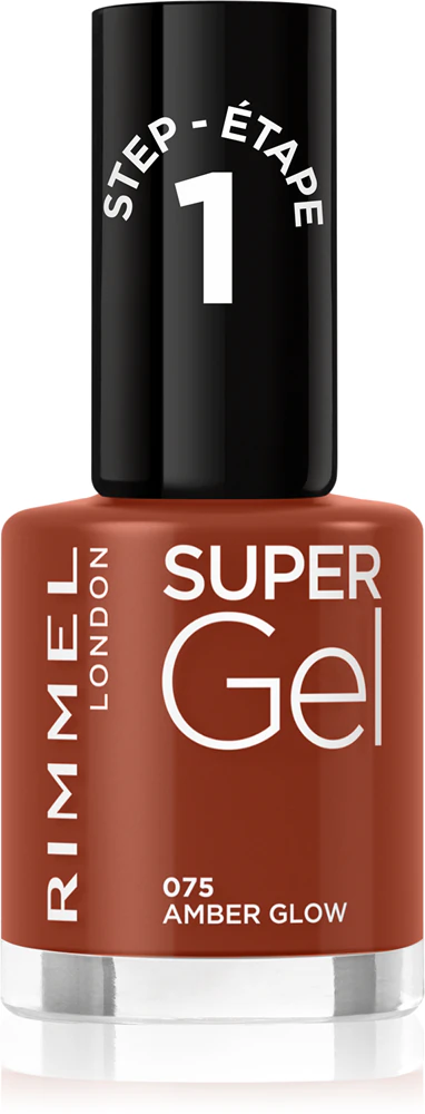 Rimmel Super Gel gel polish for fingernails - no UV/LED lamp required Farbton 075 Amber Glow 12 ml