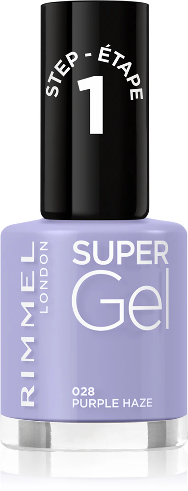 Rimmel Super Gel gel polish for fingernails - no UV/LED lamp required Farbton 028 Purple Haze 12 ml