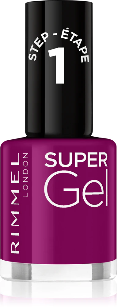 Rimmel Super Gel gel polish for fingernails - no UV/LED lamp required Farbton 025 Urban Purple 12 ml