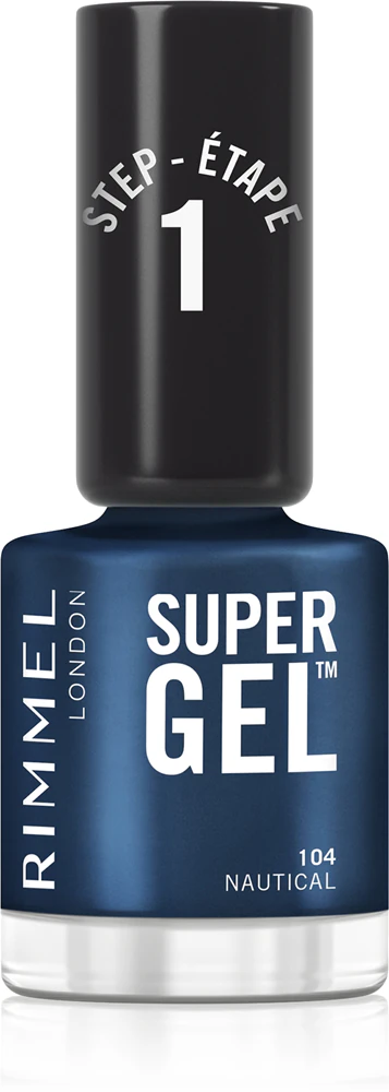 Rimmel Super Gel Gel Polish for Fingernails - no UV/LED lamp required Farbton 104 Nautical 12 ml