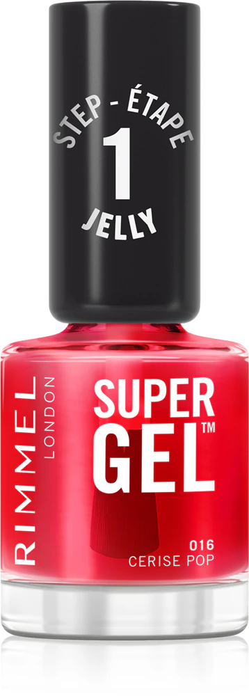 Rimmel Super Gel Gel Polish for Fingernails - no UV/LED lamp required Farbton 016 Cerise Pop 12 ml