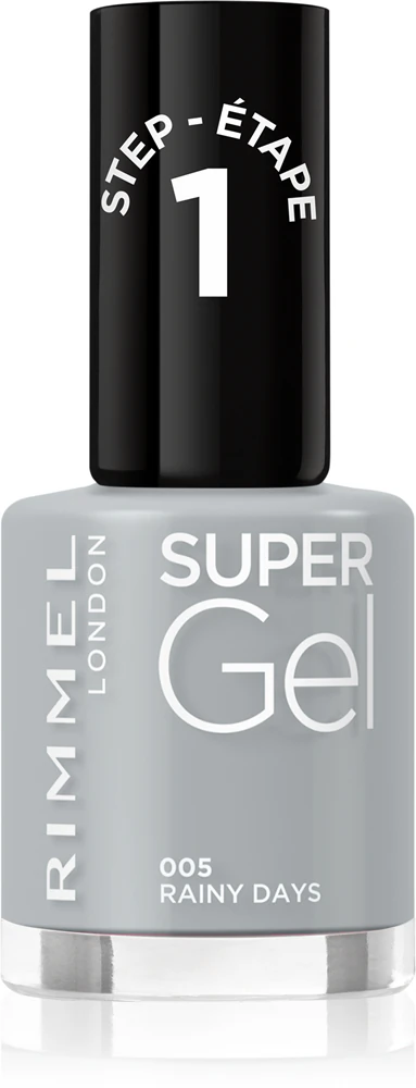 Rimmel Super Gel gel polish for fingernails - no UV/LED lamp required Farbton 005 Rainy Days 12 ml