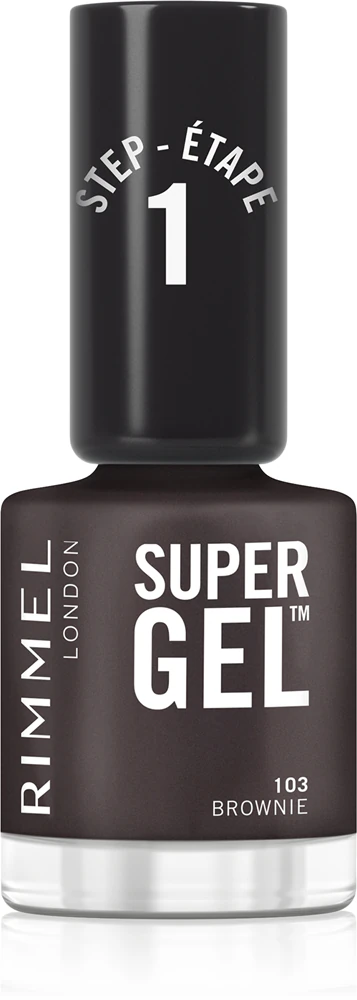Rimmel Super Gel Gel Polish for Fingernails - no UV/LED lamp required Farbton 103 Brownie 12 ml