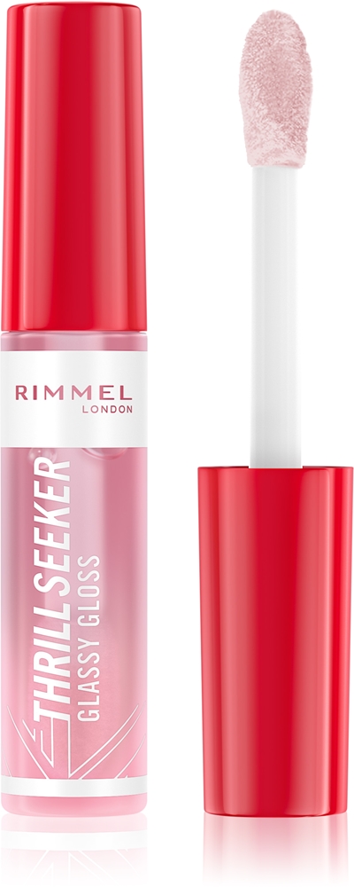 Rimmel Thrill Seeker Glassy Gloss lip gloss for more volume Farbton 100 Coco Suga 10 ml