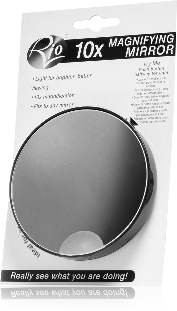RIO 10x Magnifying Mirror Magnifying mirror with suction cup