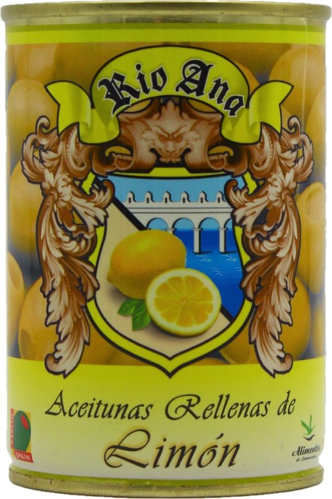 Aceitunera del Guadiana Rio Ana Aceitunas Rellenas de Limón Green olives with lemon paste 120g