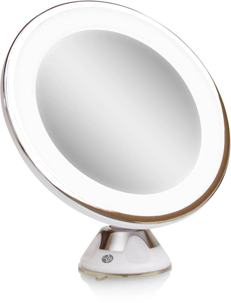 RIO Multi-Use Led Mirror magnifying mirror with suction cup