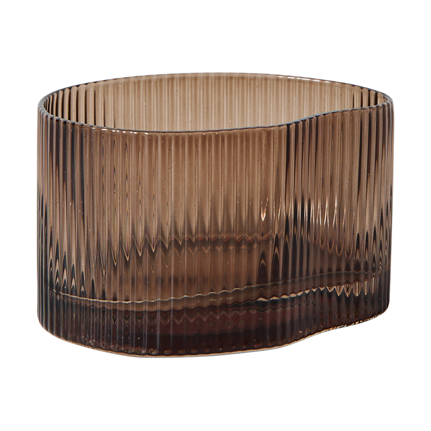 muubs Ripe Low Drinking Glass 20 cl, Smoked Brown