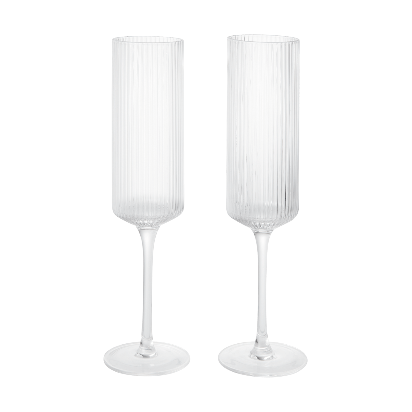 Ferm Living Ripple Champagne flutes champagne glass 15 cl pack of 2