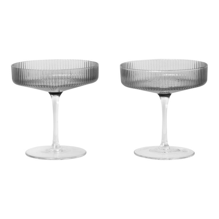 Ferm Living Ripple Champagne Glass 2-Pack