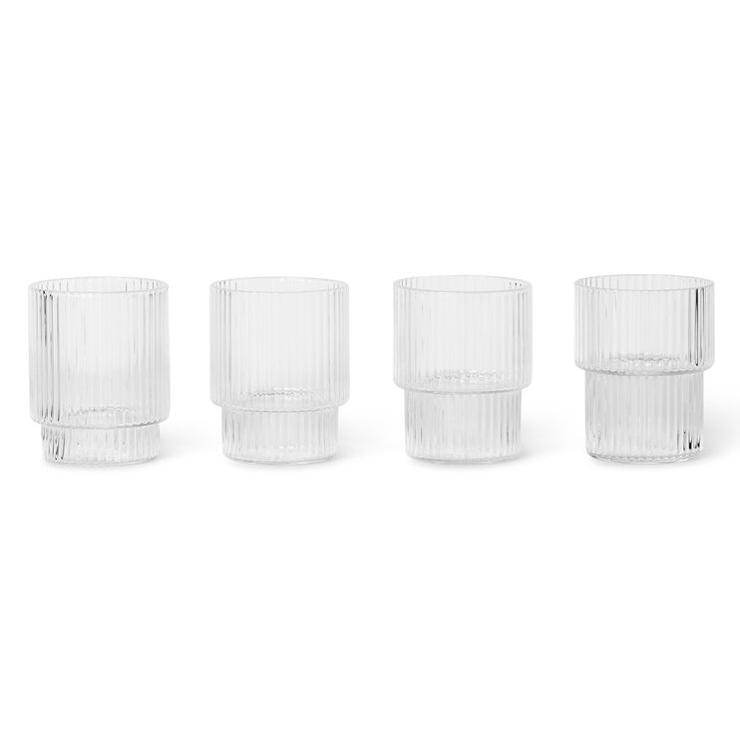 Ferm Living Ripple Espresso Glass 6 Cl 4-Pack