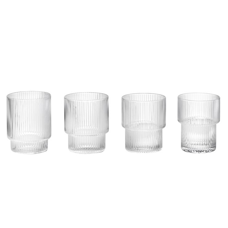 Ferm Living Ripple Glass 4-Pack