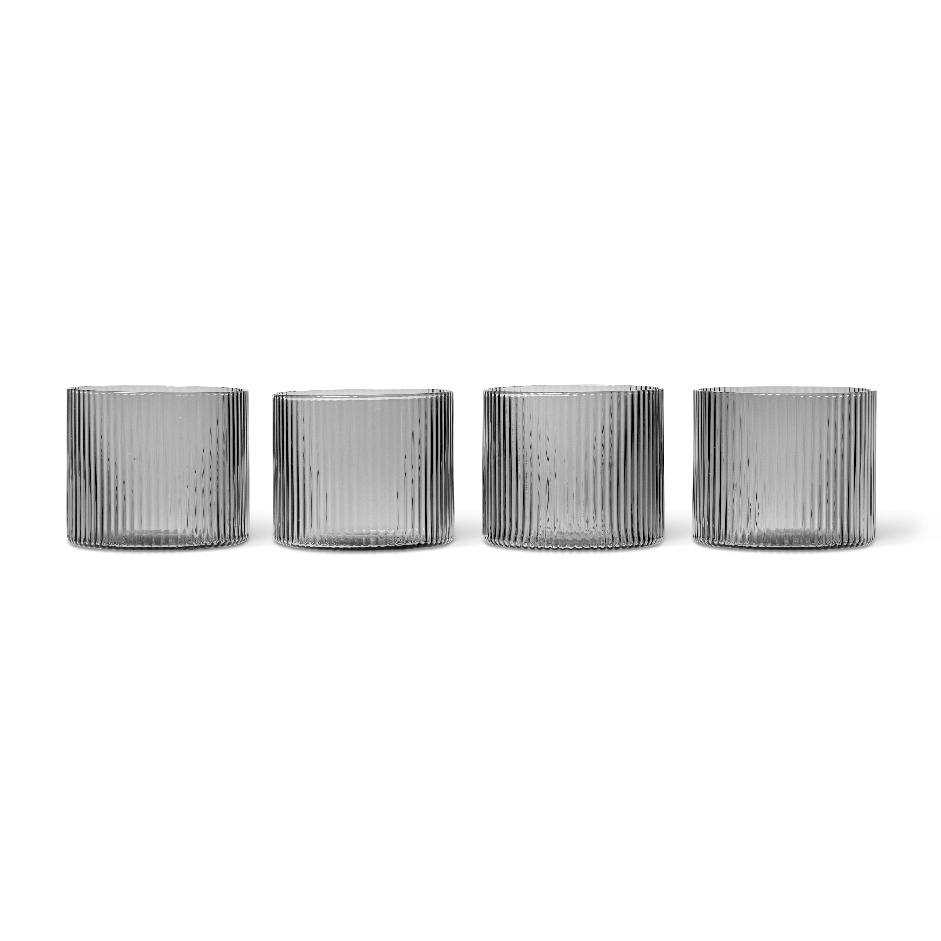 Ferm Living Ripple Glass Low 4-Pack