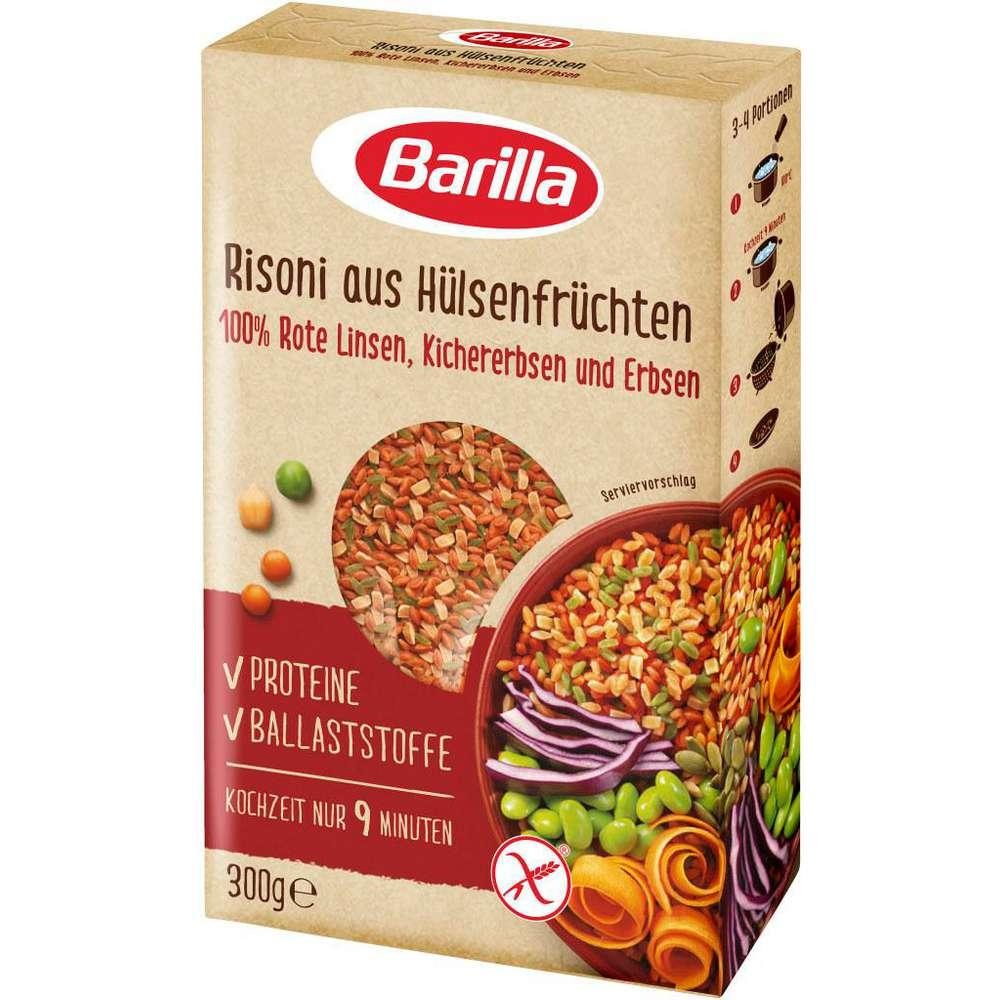 Barilla Risoni made from red lentils, chickpeas and peas