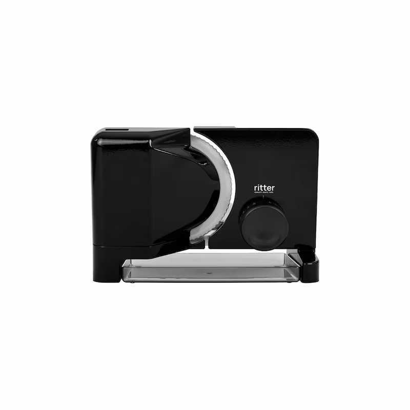Ritter E16 Black All-Purpose Slicer - 65 Watt Eco-Motor, Serrated Blade