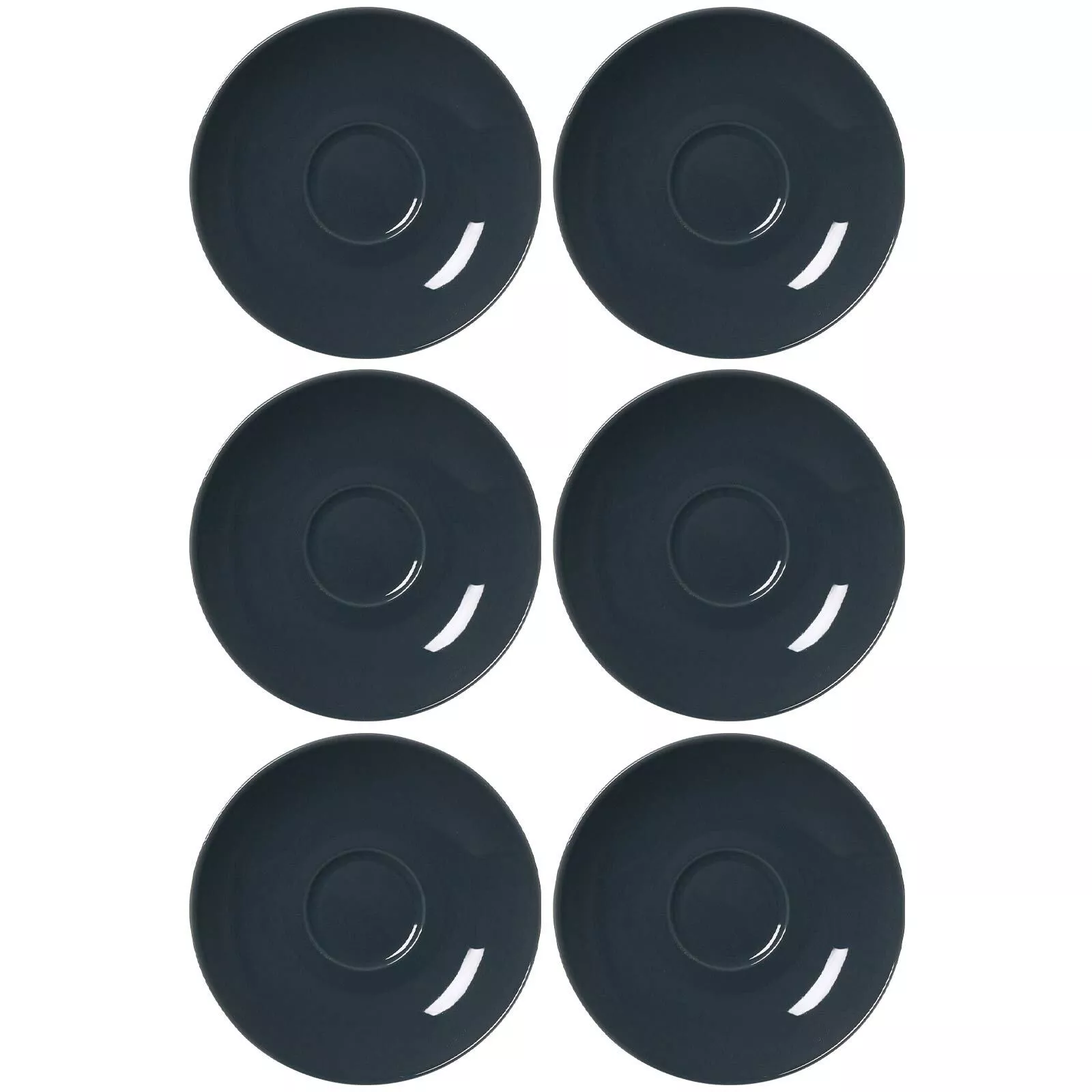 Ritzenhoff Breker ESPRESSO SAUCERS Doppio anthracite ø 12 cm set of 6