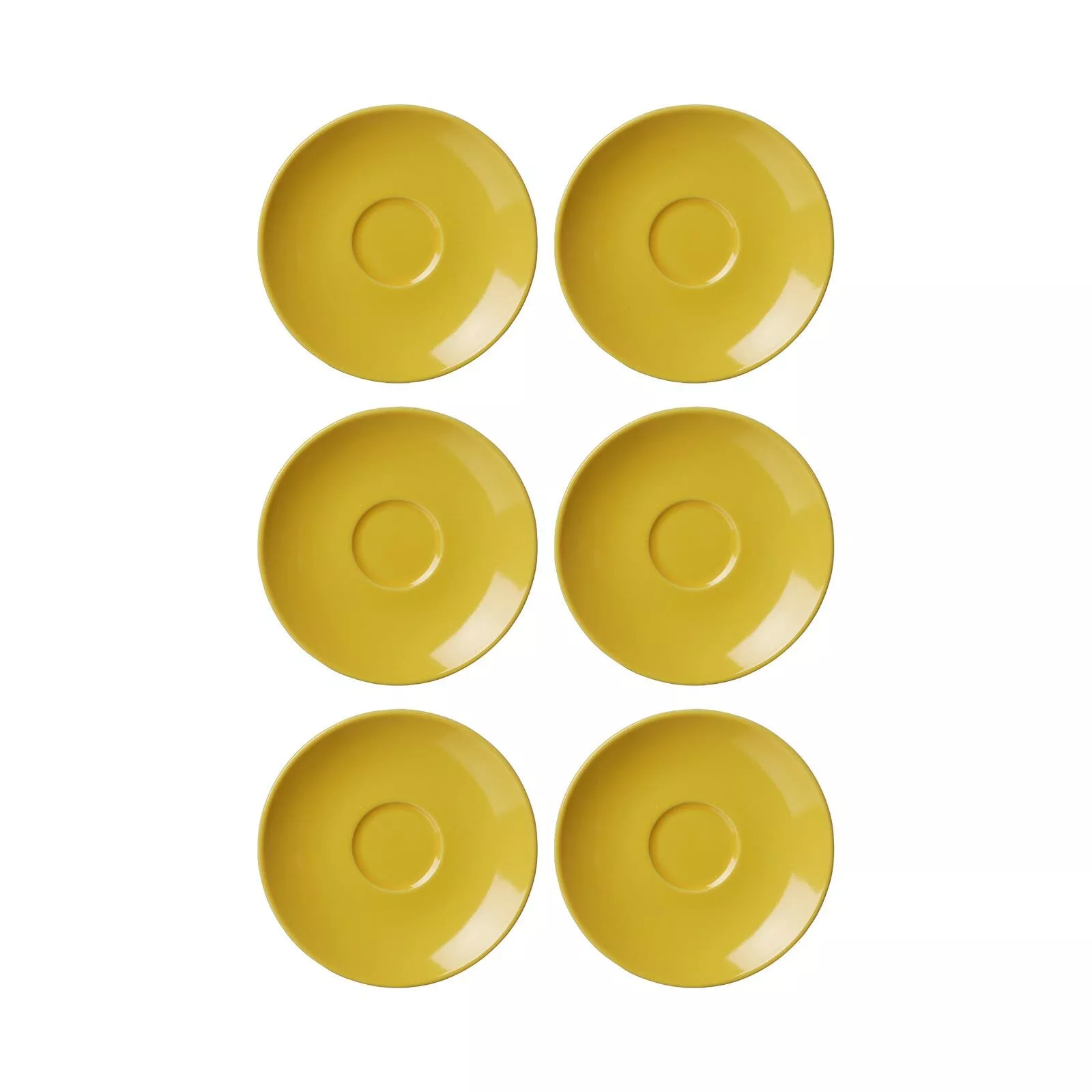 Ritzenhoff Breker ESPRESSO SAUCERS Doppio Yellow ø 12 cm Set of 6