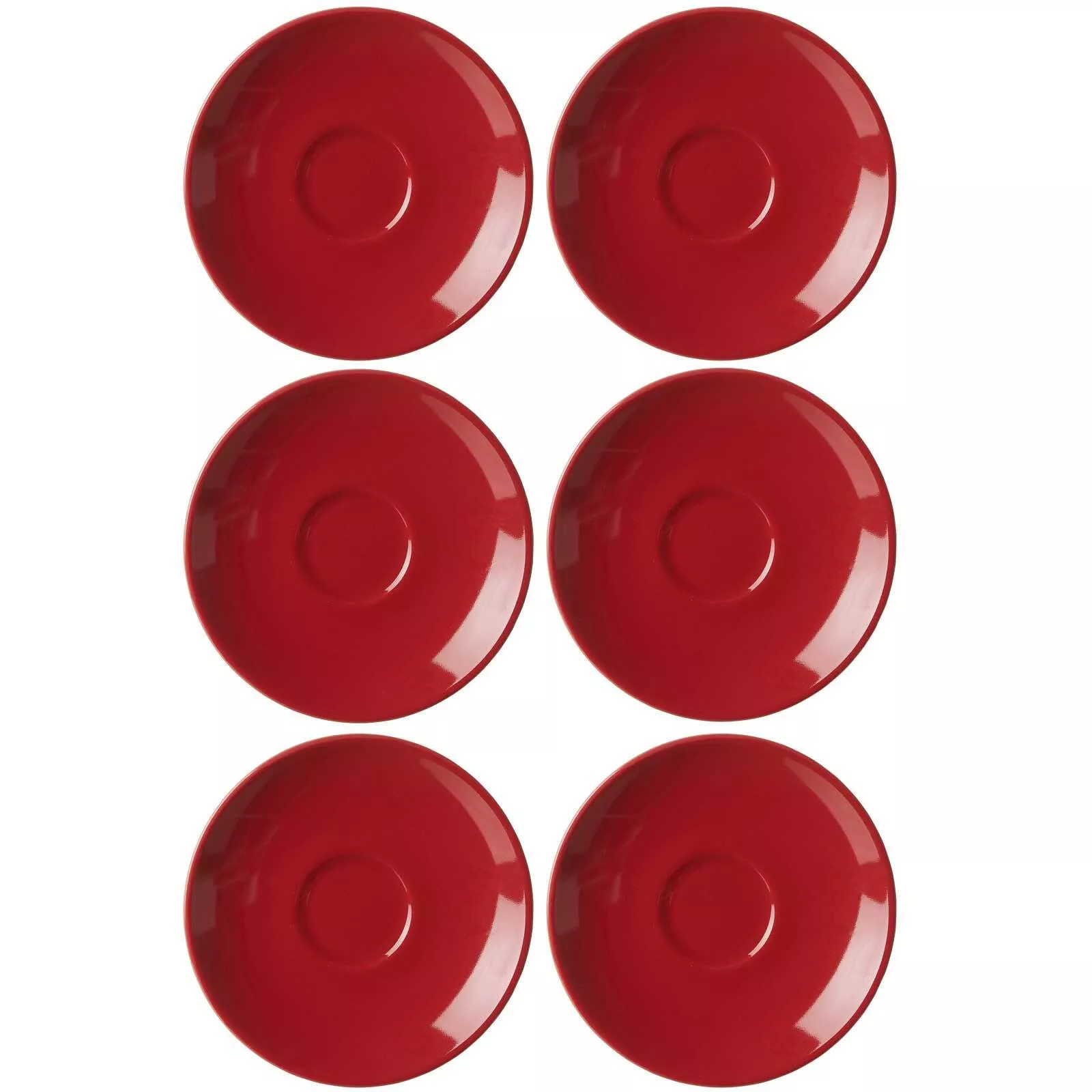Ritzenhoff Breker ESPRESSO SAUCERS Doppio Red ø 12 cm set of 6