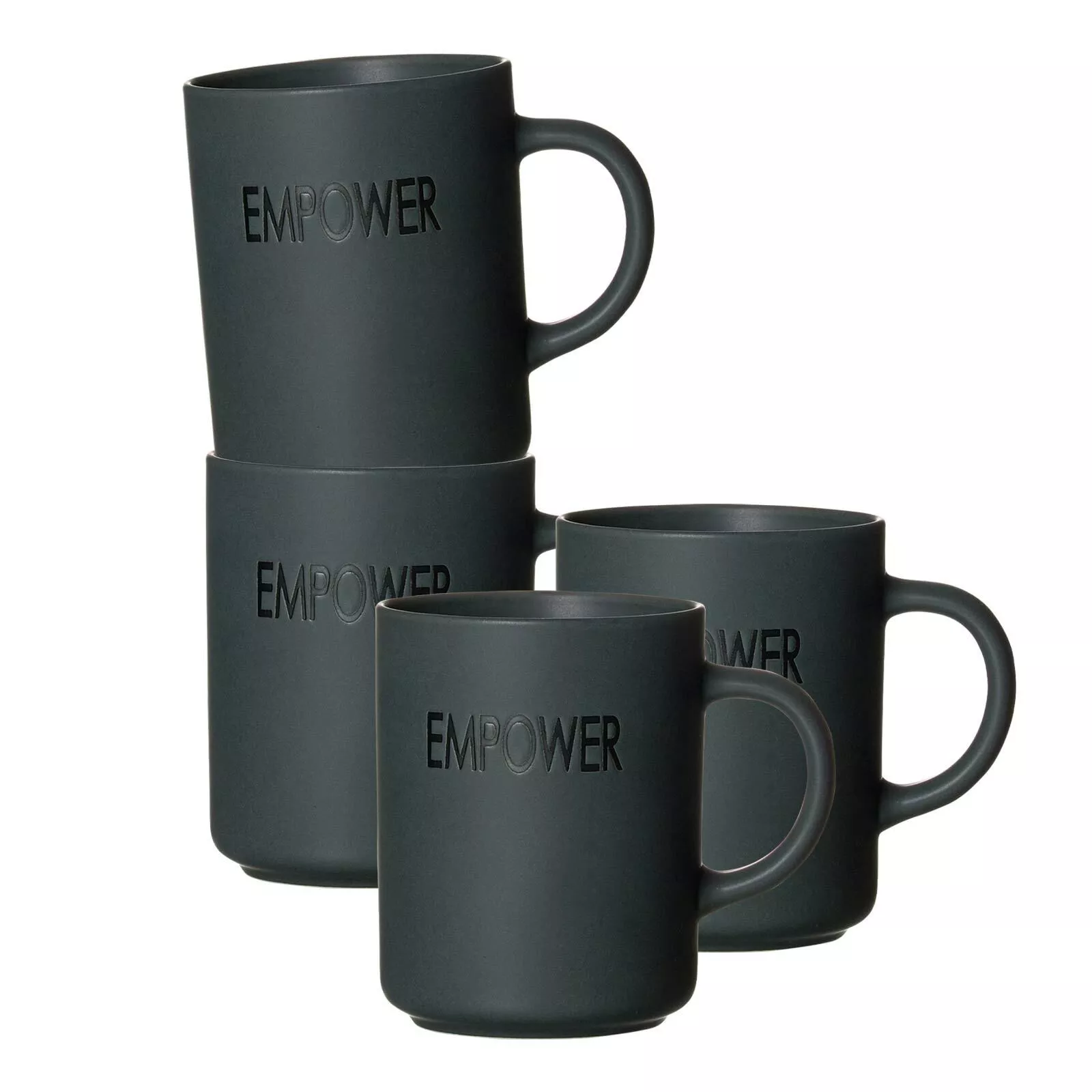 Ritzenhoff Breker Empower mug, grey, 390 ml, set of 4