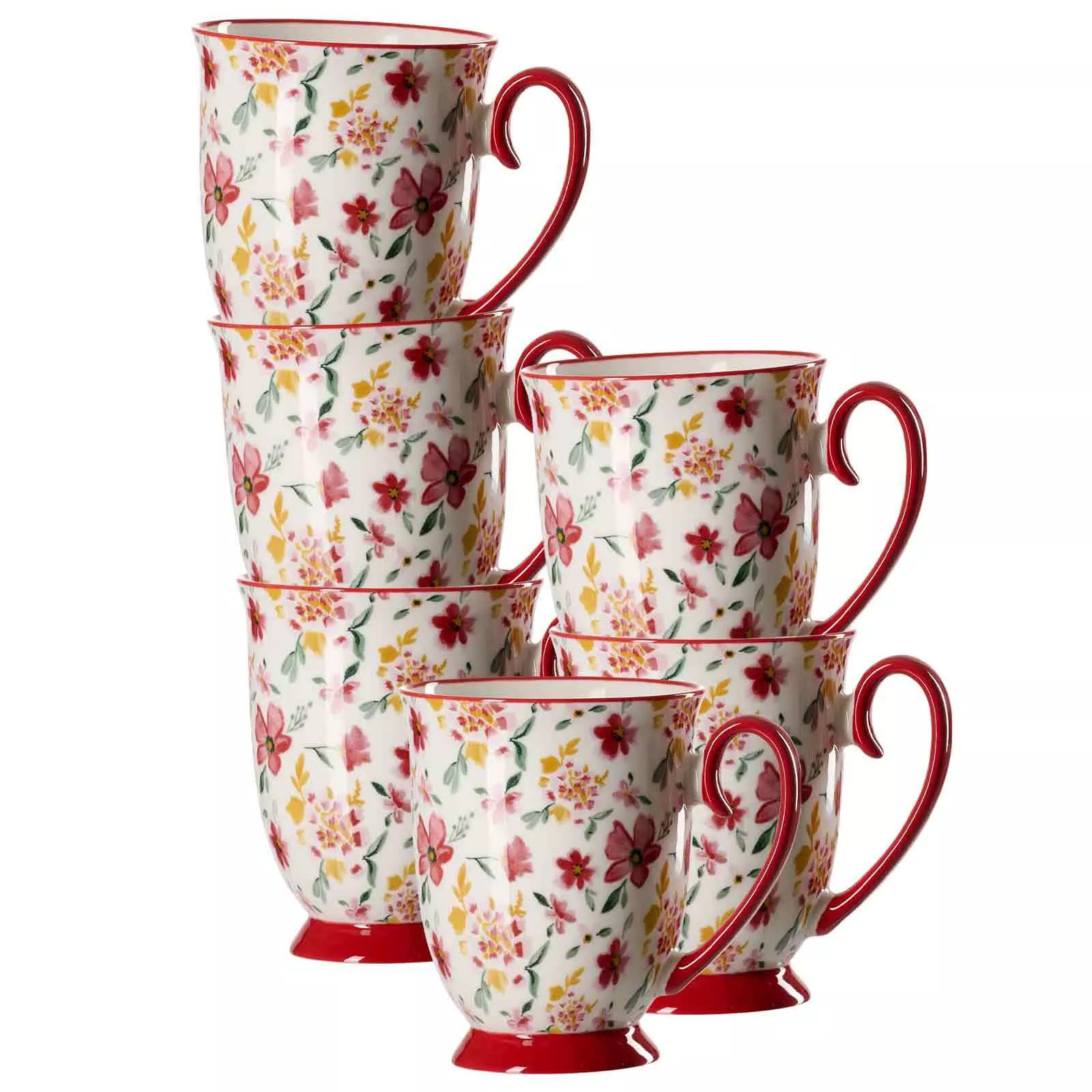 Ritzenhoff Breker HANDLE MUG Malo red 320 ml set of 6