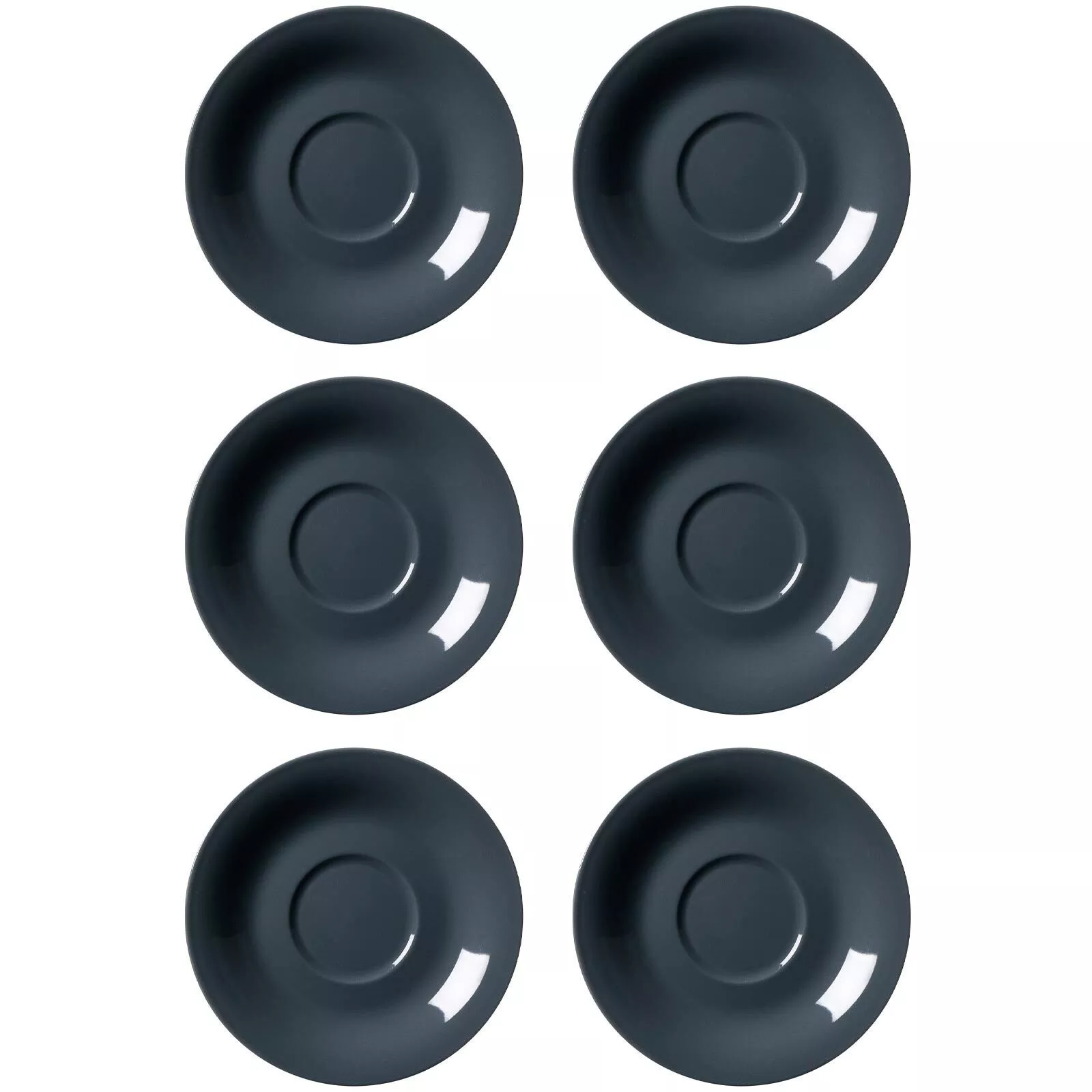 Ritzenhoff Breker JUMBO SAUCERS Doppio anthracite ø 17 cm set of 6