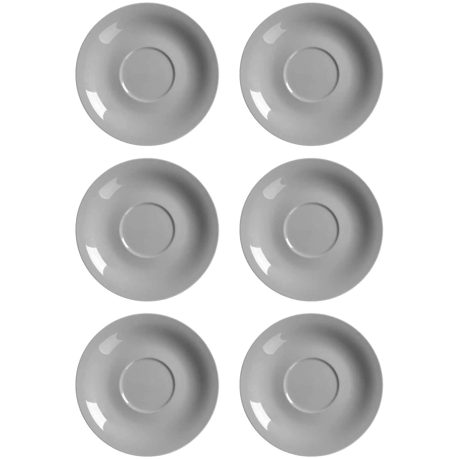 Ritzenhoff Breker JUMBO SAUCER CUPS Doppio Gray ø 17 cm Set of 6