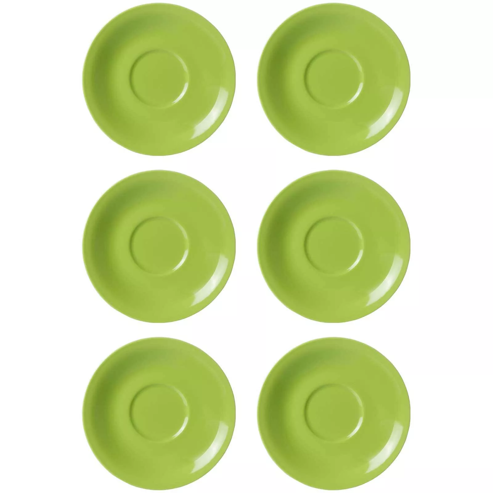 Ritzenhoff Breker JUMBO SAUCER CUPS Doppio Green ø 17 cm Set of 6