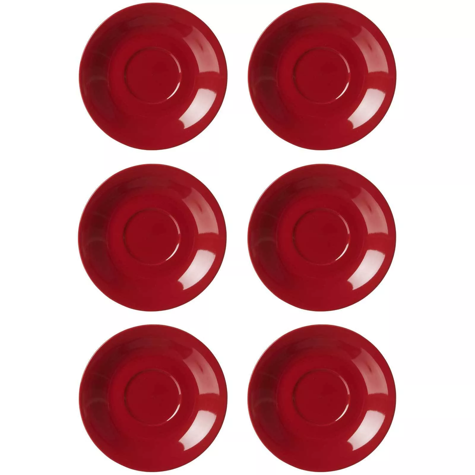 Ritzenhoff Breker JUMBO SAUCER Doppio Red ø 17 cm Set of 6